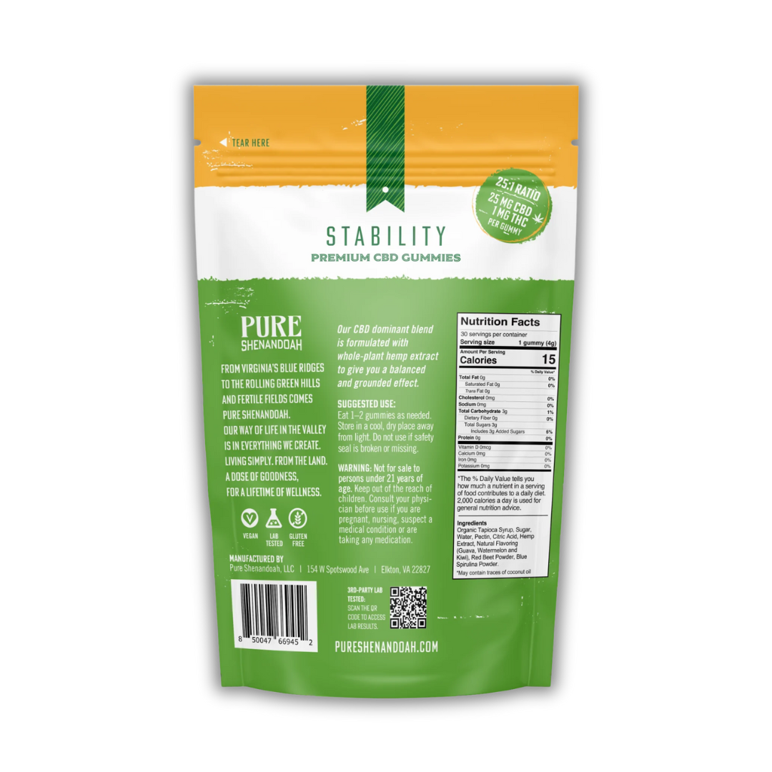Stability CBD Gummies + Low Dose THC