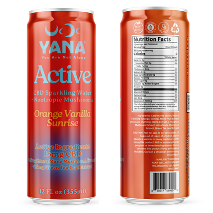 Active – CBD + Nootropic Mushrooms Sparkling Water