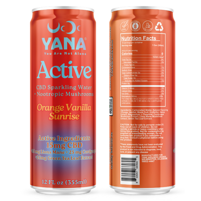 Active – CBD + Nootropic Mushrooms Sparkling Water